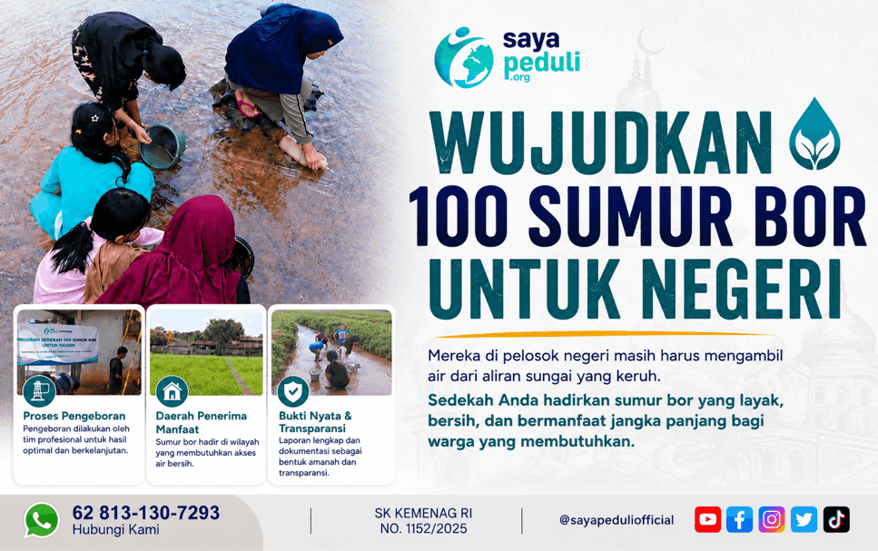 Sedekah 100 Sumur Bor Untuk Negeri